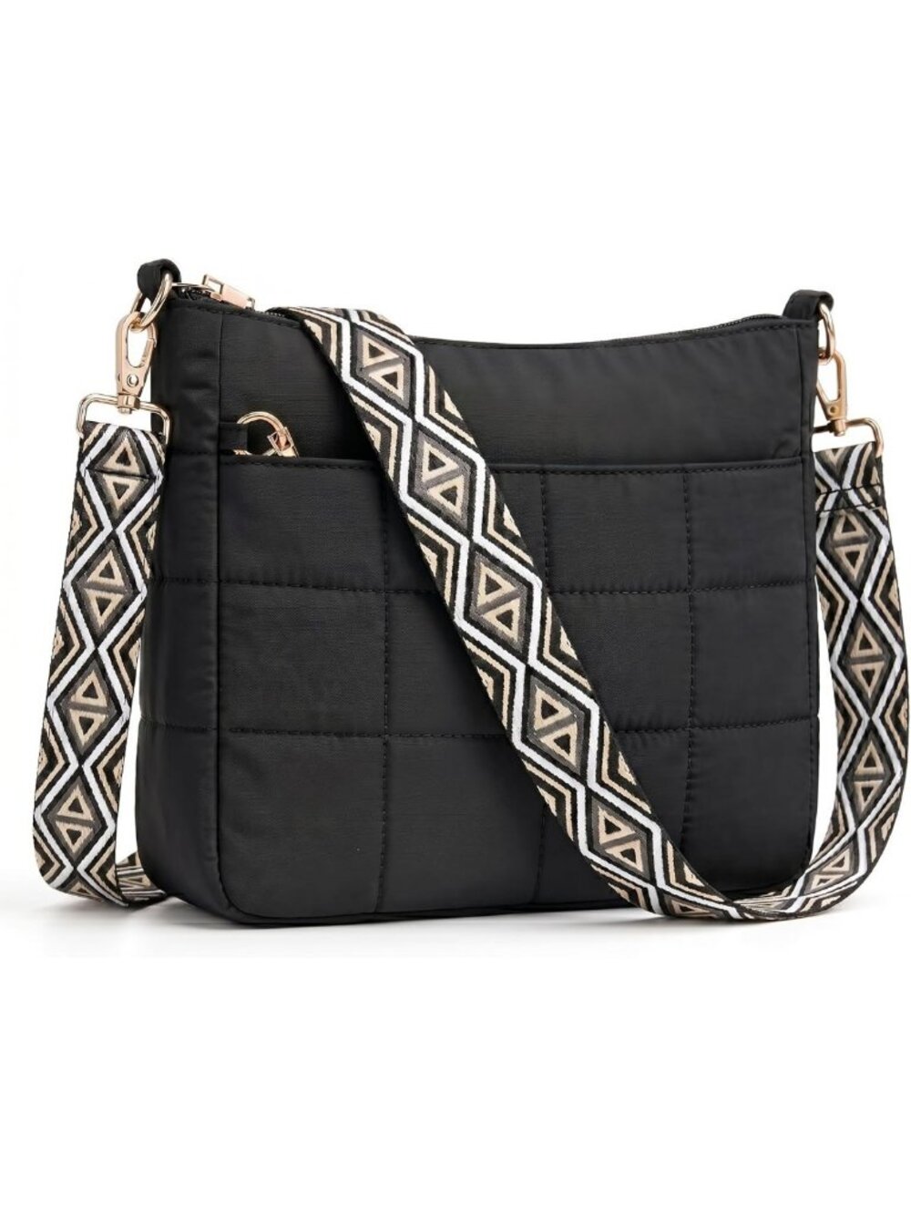 Lightweight Quilted Crossbody Bag for Women | Roomy Puffer Purse, Stylish